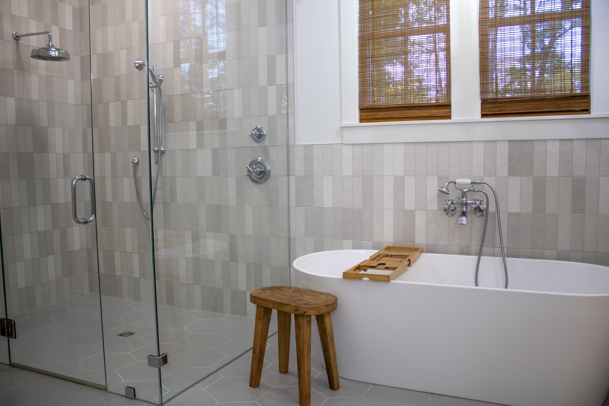 Primary Bathroom — Walk-In Shower & Soaking Tub