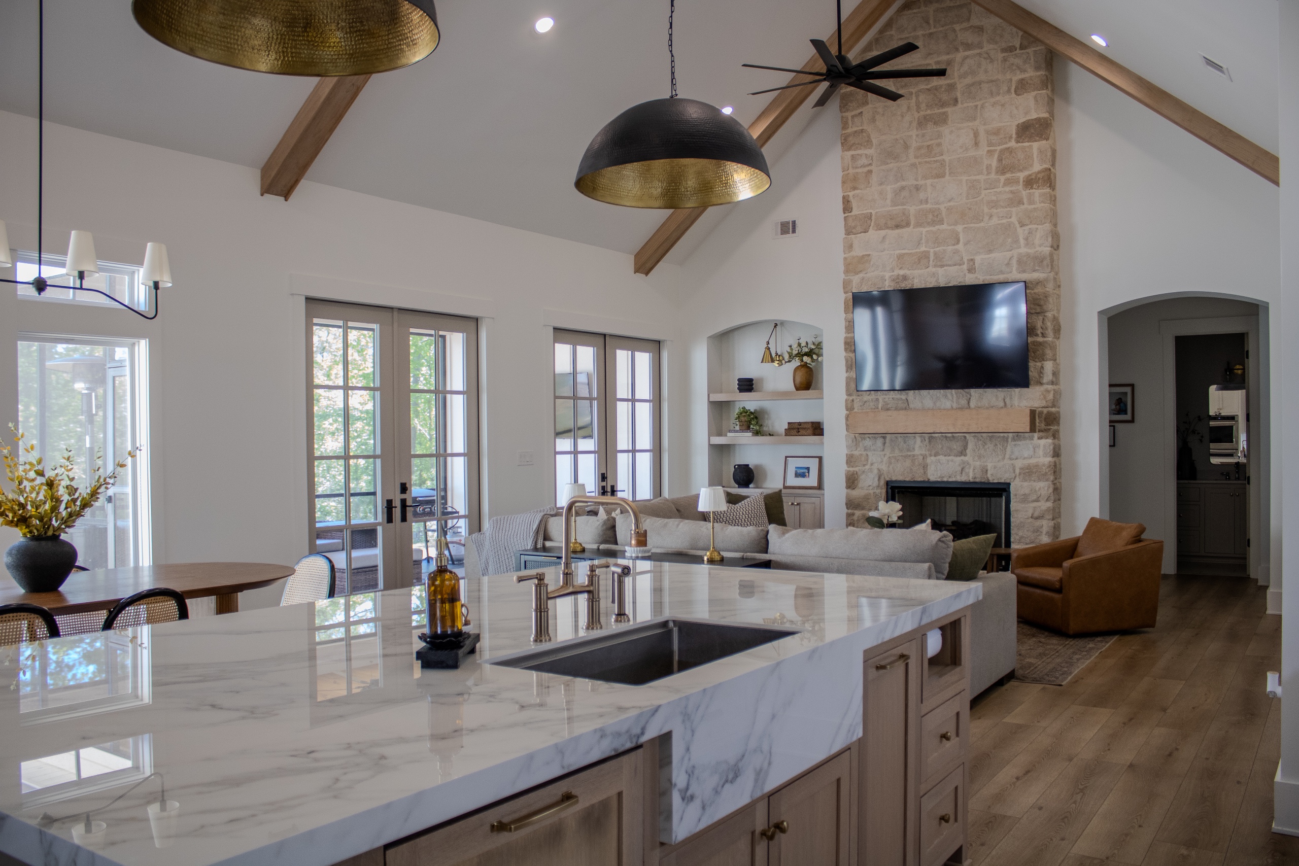 Open-Concept Kitchen & Living Area