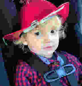 boy in fireman hat