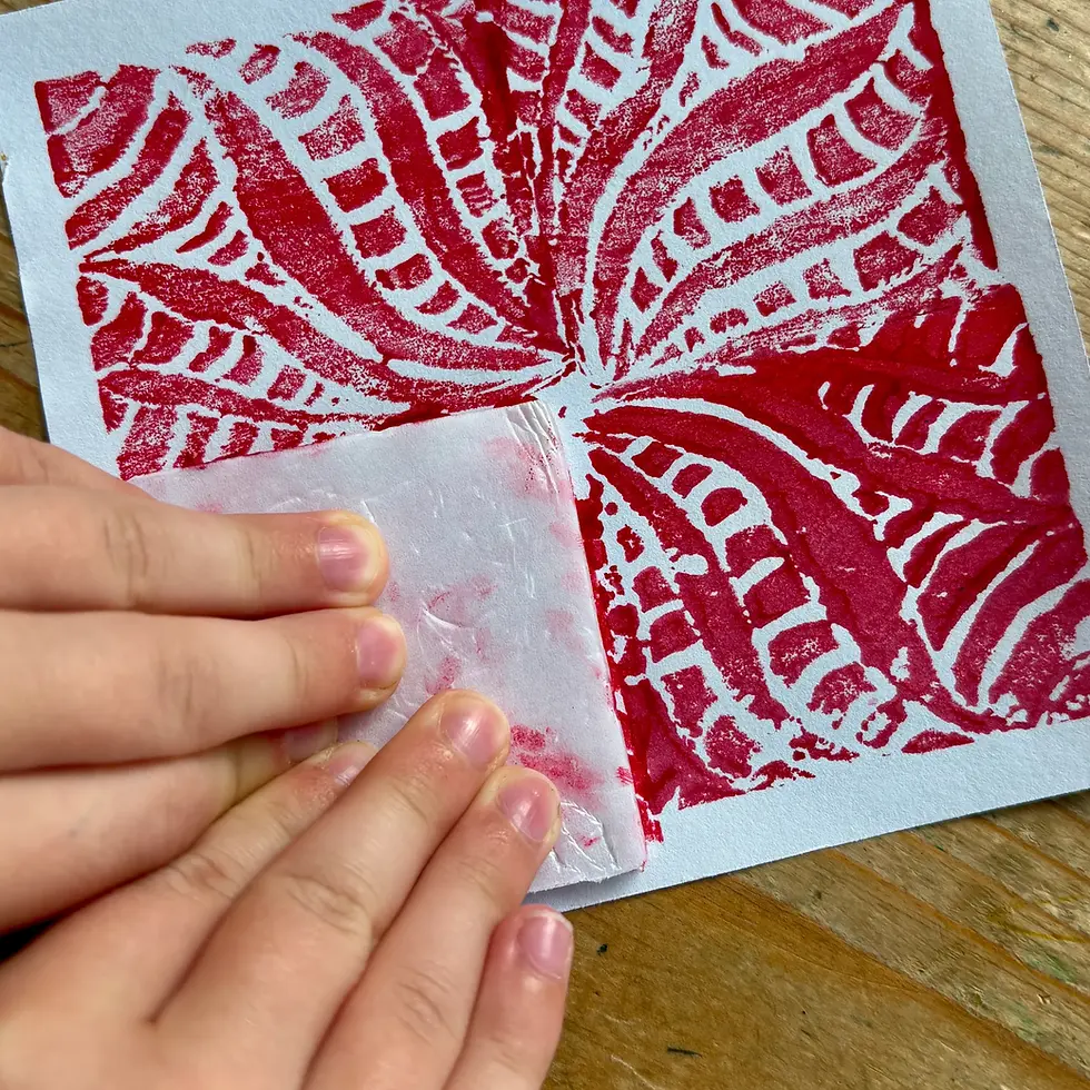 Craftship @ CW - Repeat Pattern block printing workshop