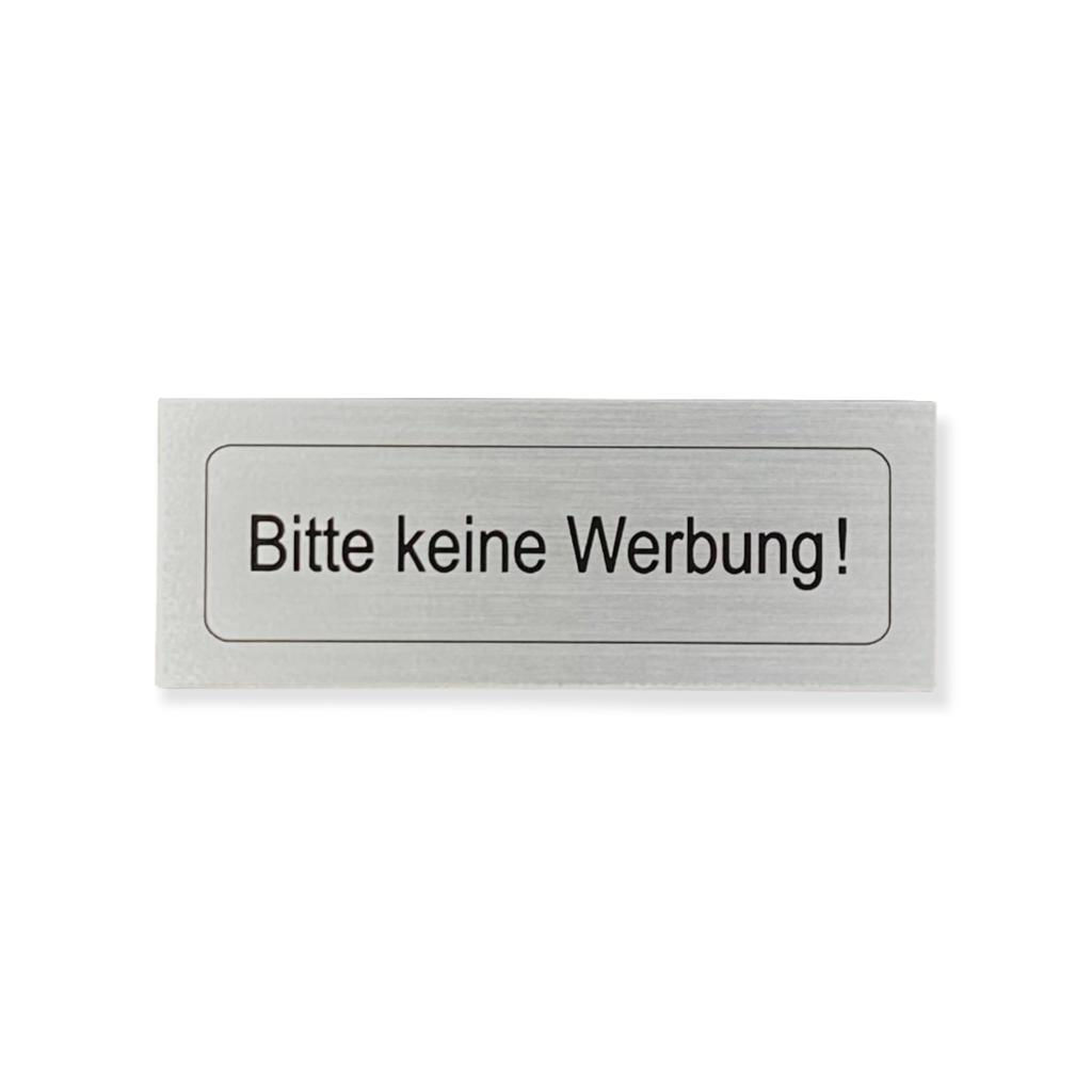 "Bitte keine Werbung" Schild