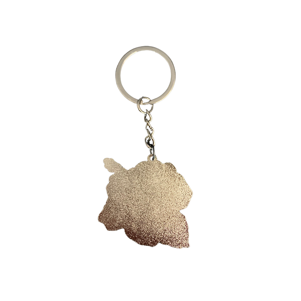 Thumbnail: Yellow Hibiscus Hard Enamel Keychain