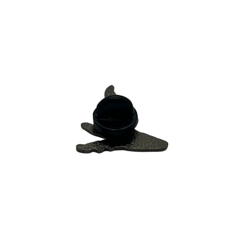 Thumbnail: Black Hump Back Whale Enamel Pin