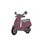 Thumbnail: Pink Scooter Hard Enamel Pin