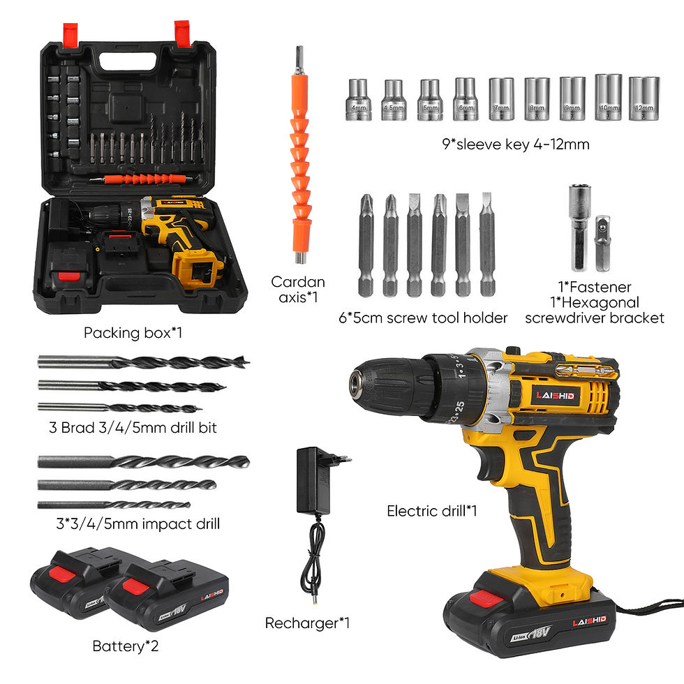 Miniatura: 21V Cordless Impact Drill Electric Screwdriver Electric Hammer Drill Mini Wirele