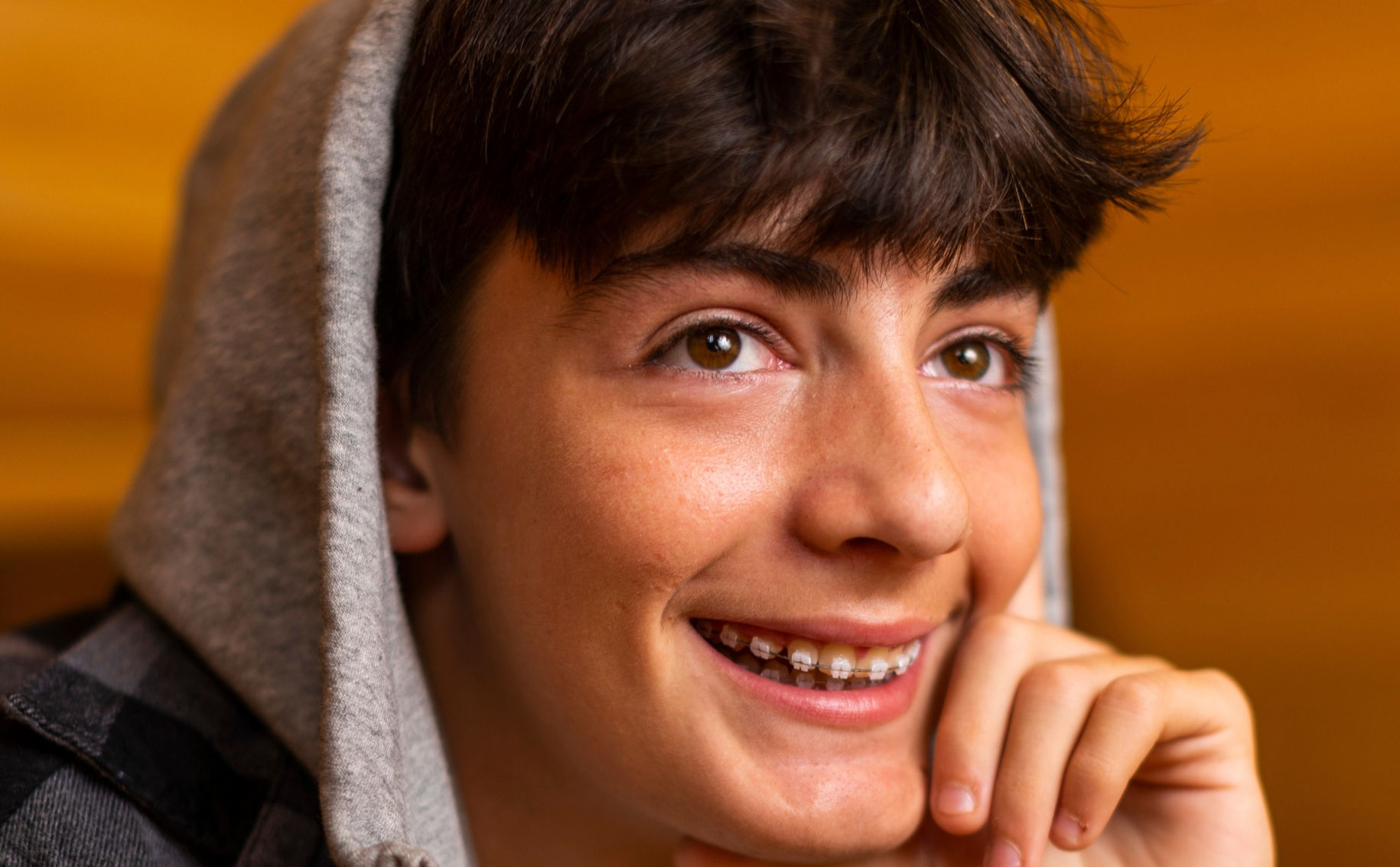 Teenage Boy with Lightforce Orthodontic Braces