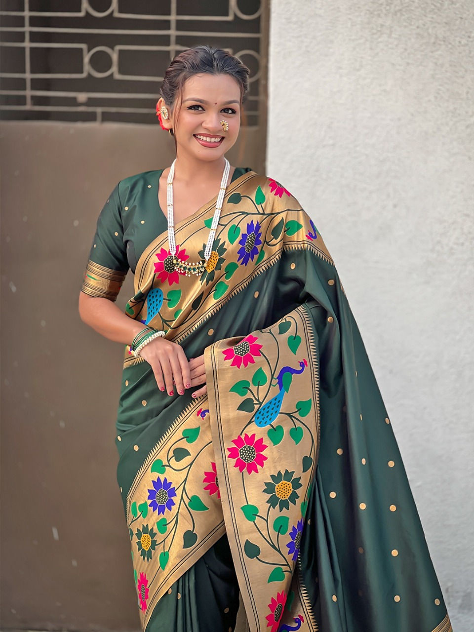 Thumbnail: Ethnic Indian saree free worldwide shipping