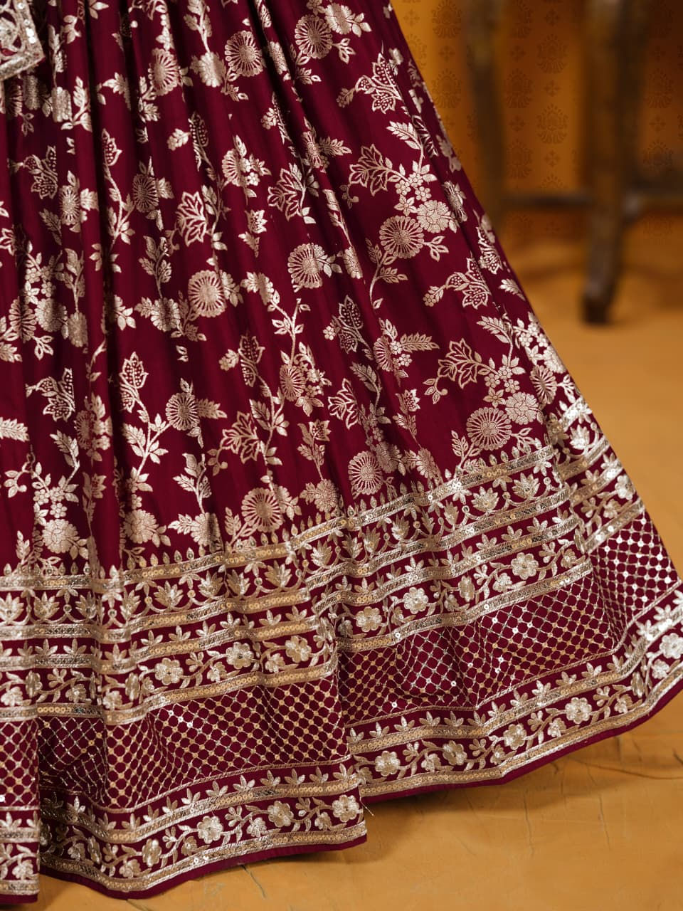 Thumbnail: Wedding lehenga free worldwide shipping
