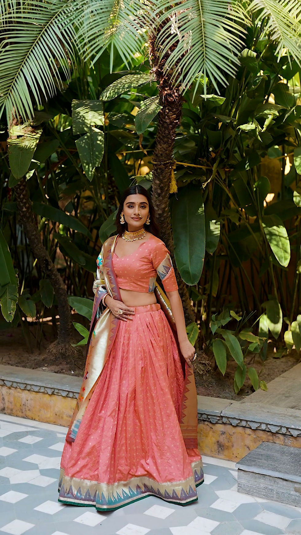 Thumbnail: Wedding lehenga Paithani design