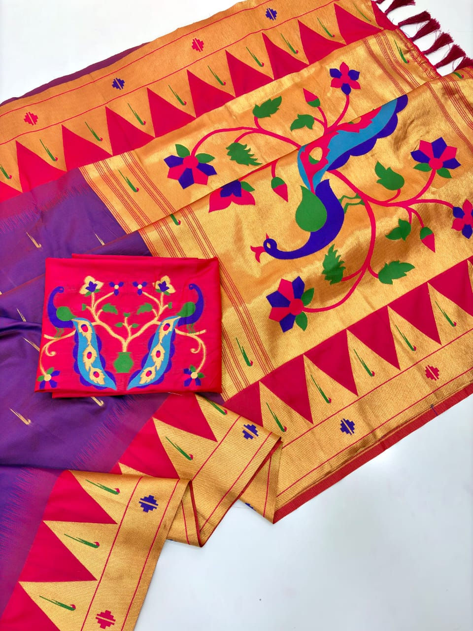 Thumbnail: SP-10 Temple Border Saree cultural design