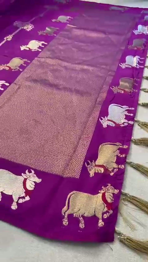 Thumbnail: Traditional Banarasi silk saree export