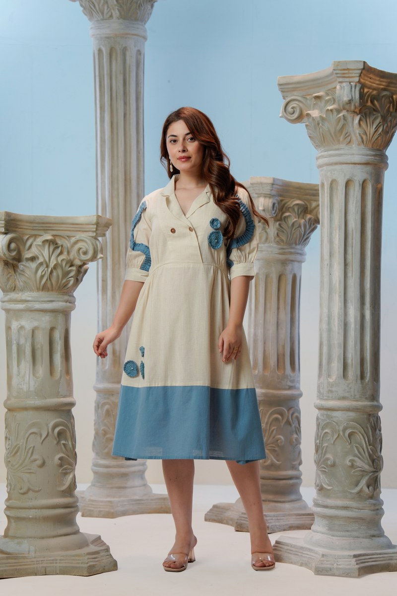 Thumbnail: Casual cotton midi dress showcasing effortless boho-inspired fashion.