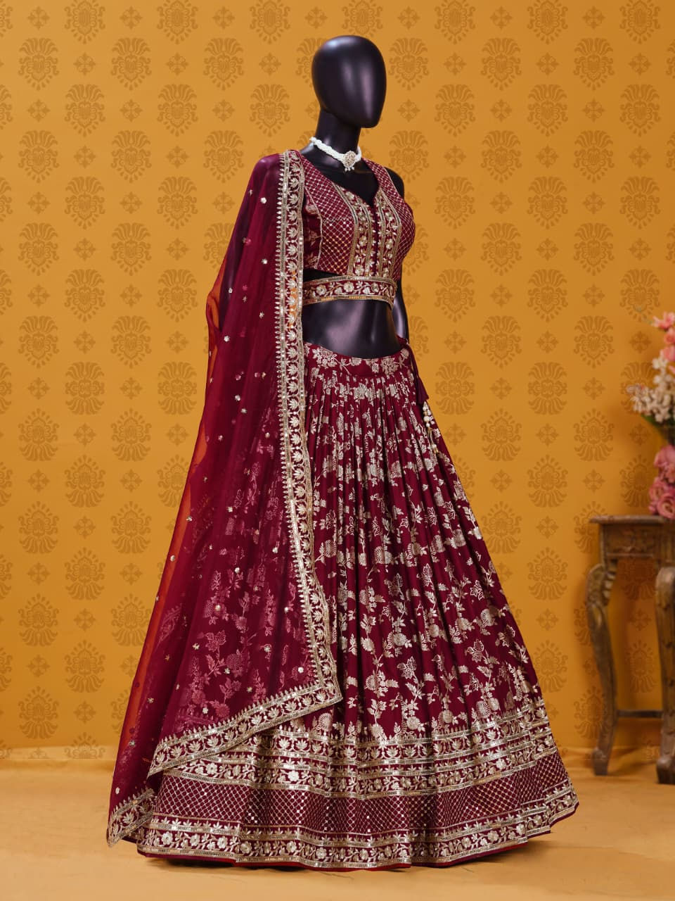 Thumbnail: Authentic Indian bridal lehenga export