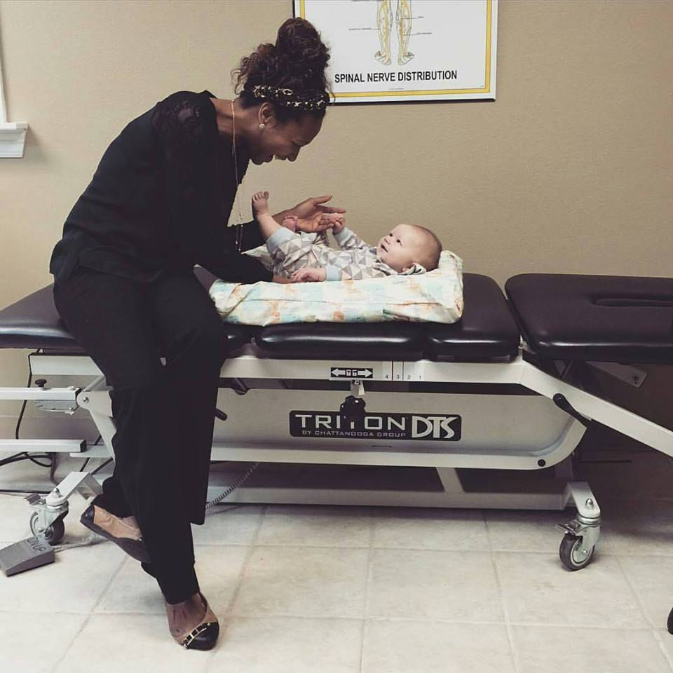Dr. Diamond Perot with baby