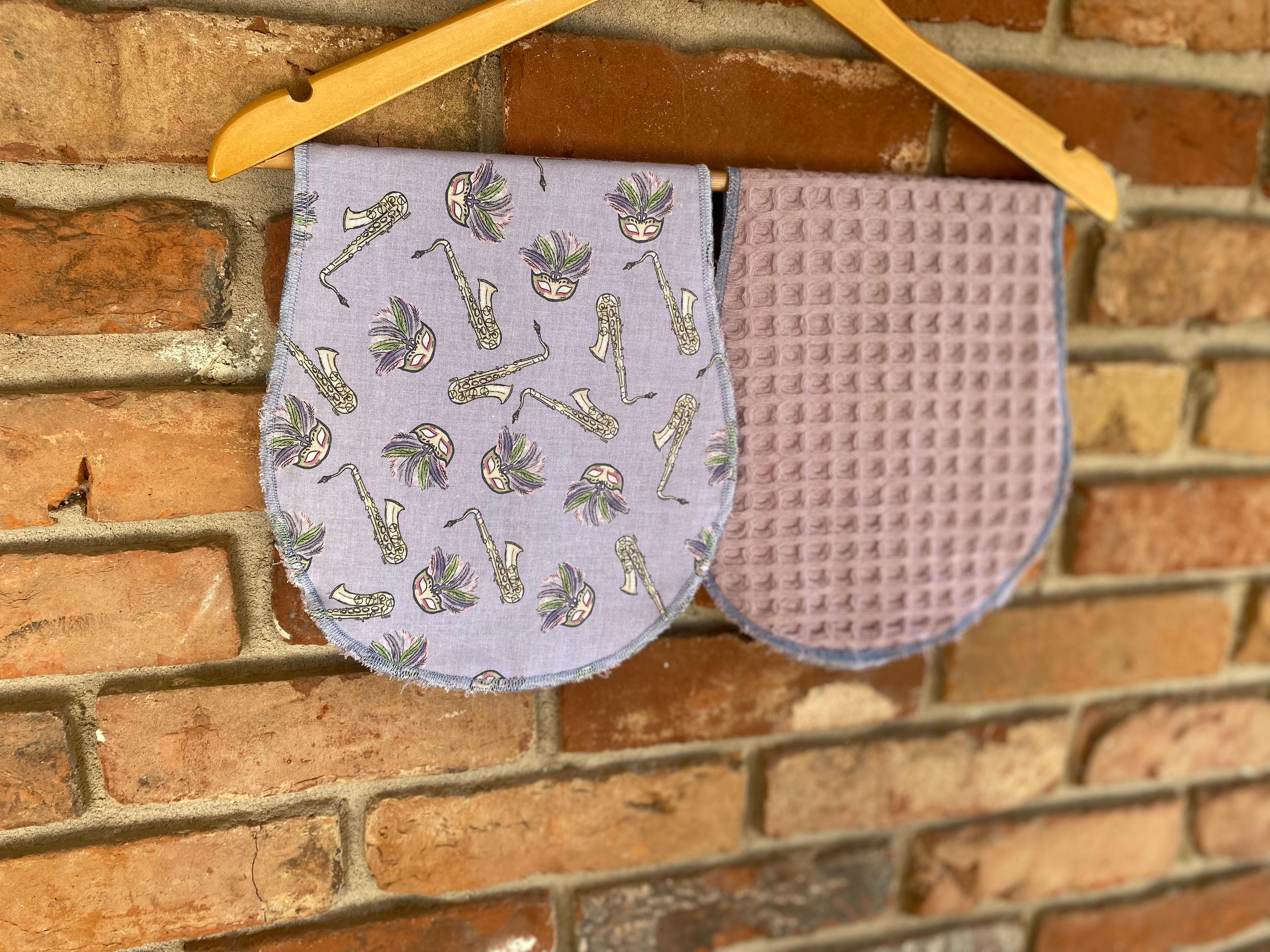 Mardi Gras Burp Cloths, Set of 3