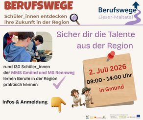 Berufswege erkunden Lieser-Maltatal am 2.7.2026