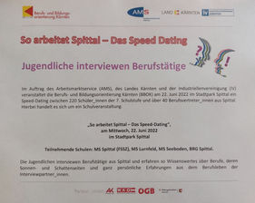 So arbeitet Spittal - Das Speed Dating am 22. Juni 2022