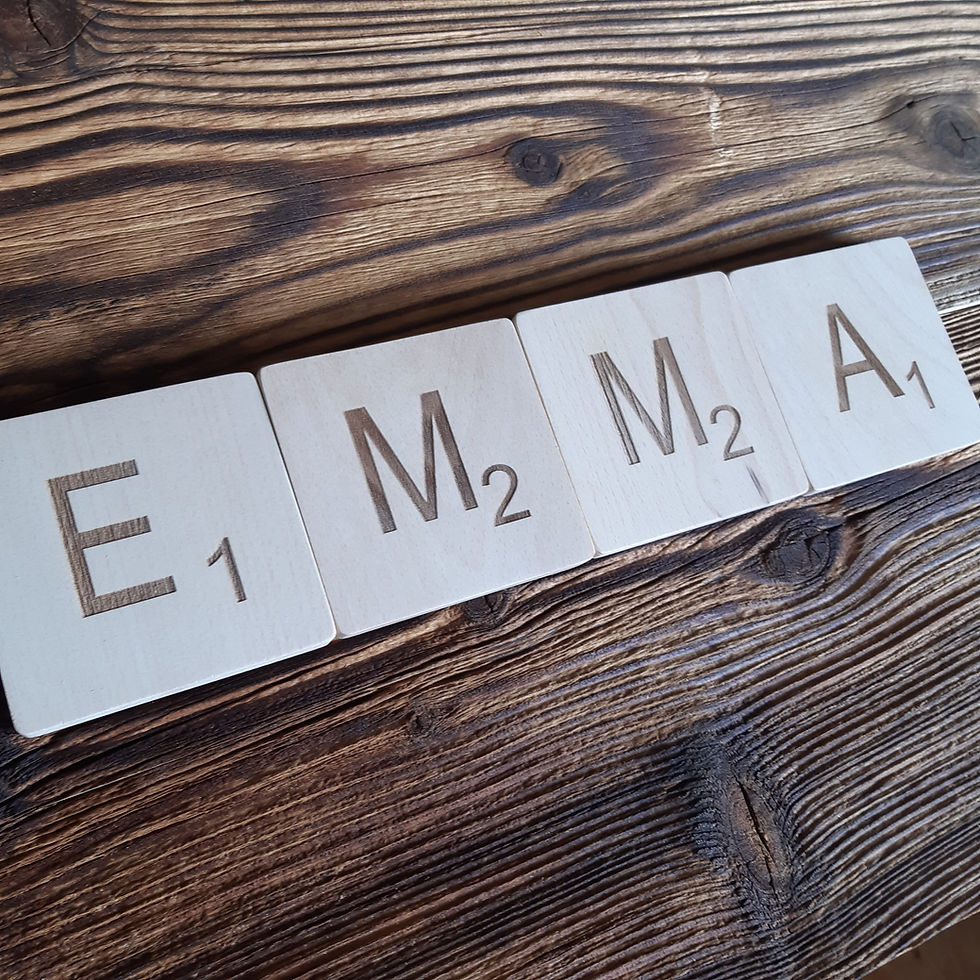 Miniature : Lettres scrabble