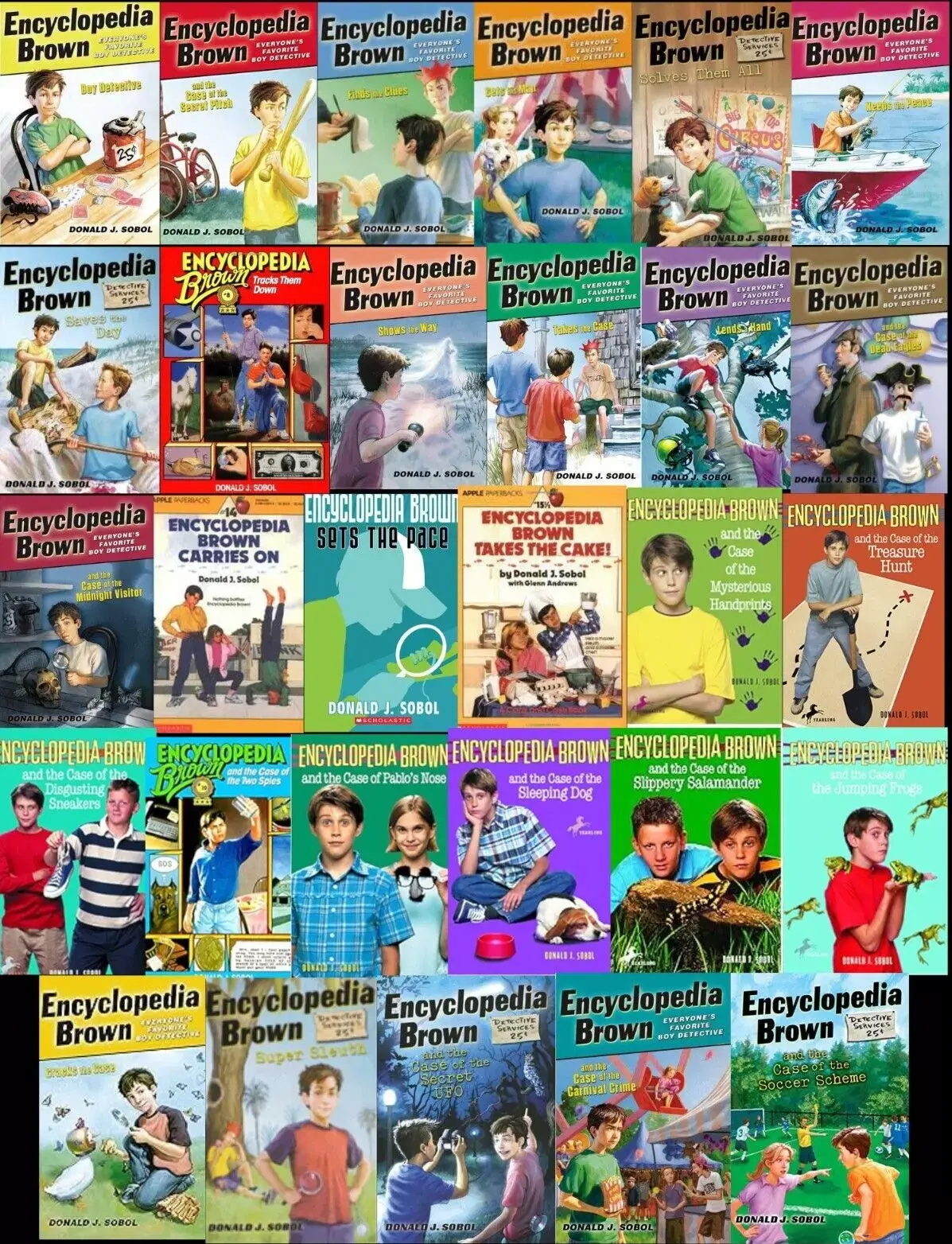 Complete Set Series - Lot of 29 Encyclopedia Brown books by Donald Sobol (YA)