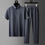 Thumbnail: Four-sided Stretch Fabric Men's Middle-aged Business Straight Short-sleeve