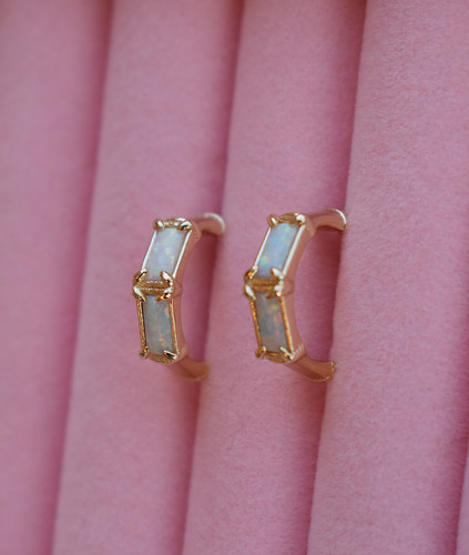 Opal Bamboo Hoops