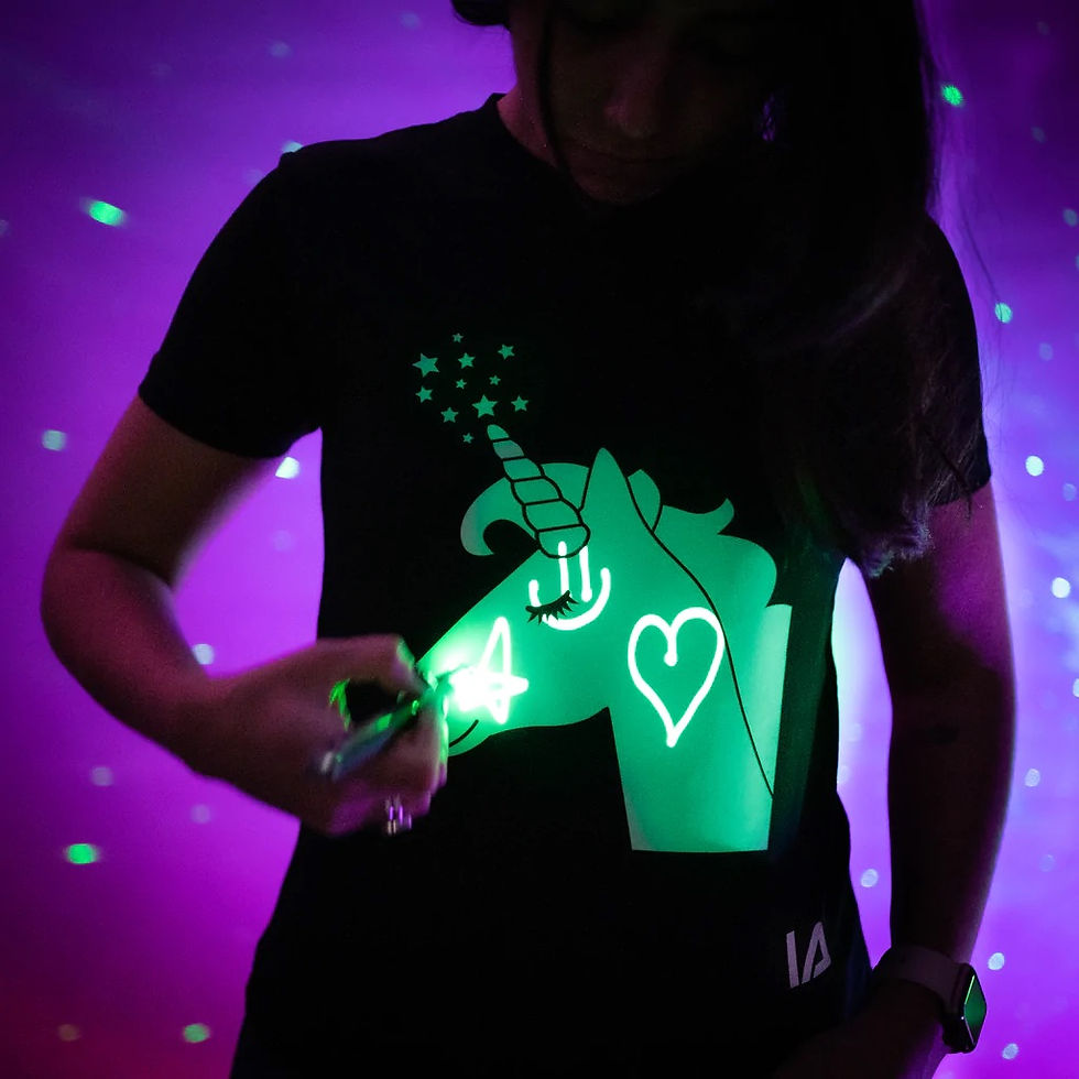 Thumbnail: Kids Interactive Glow in the Dark T - Shirt - Unicorn