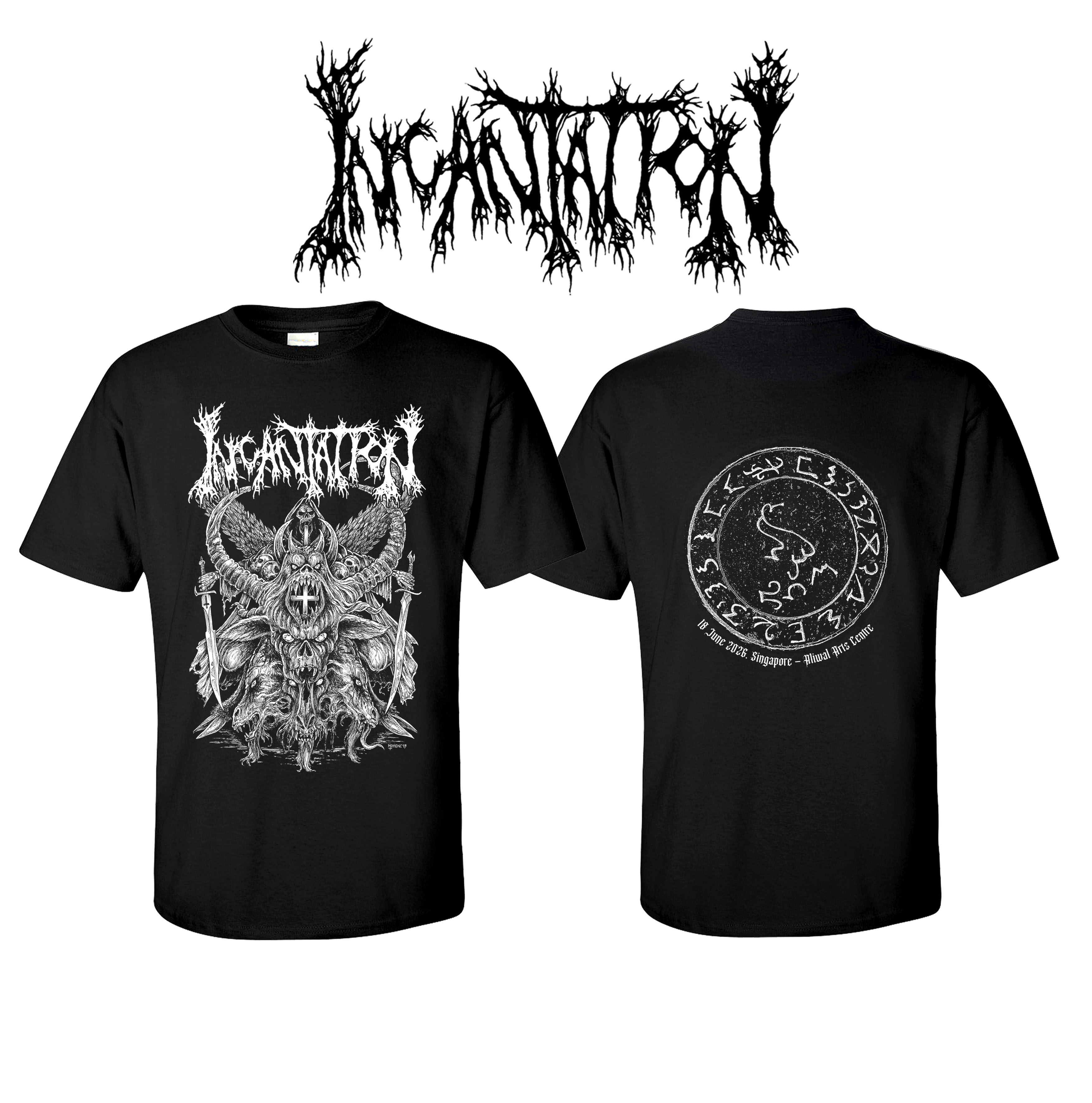 Incantation Live in Singapore 2026 Tshirt