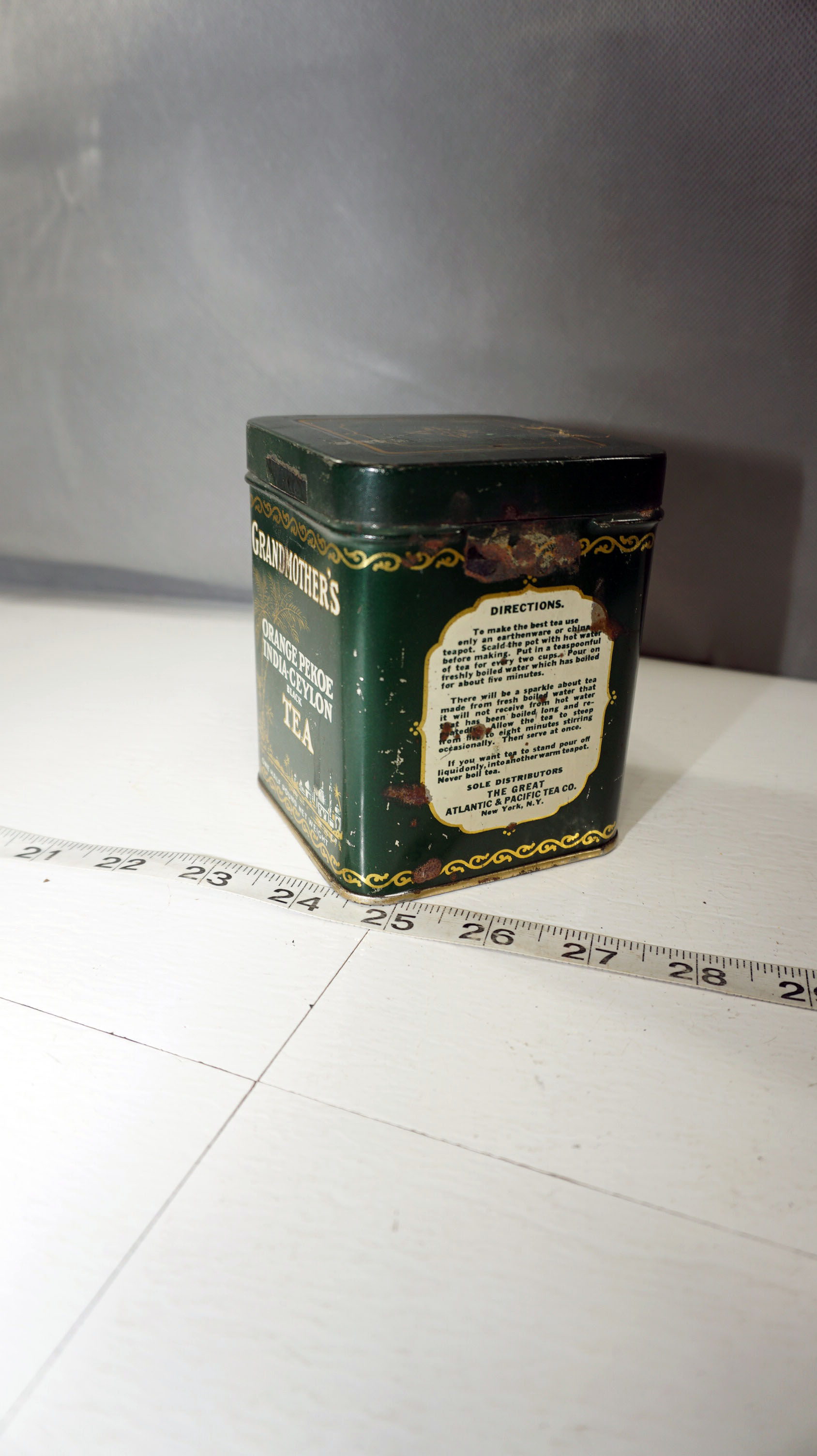 Grandmothers Orange Pekoe Tea Tin