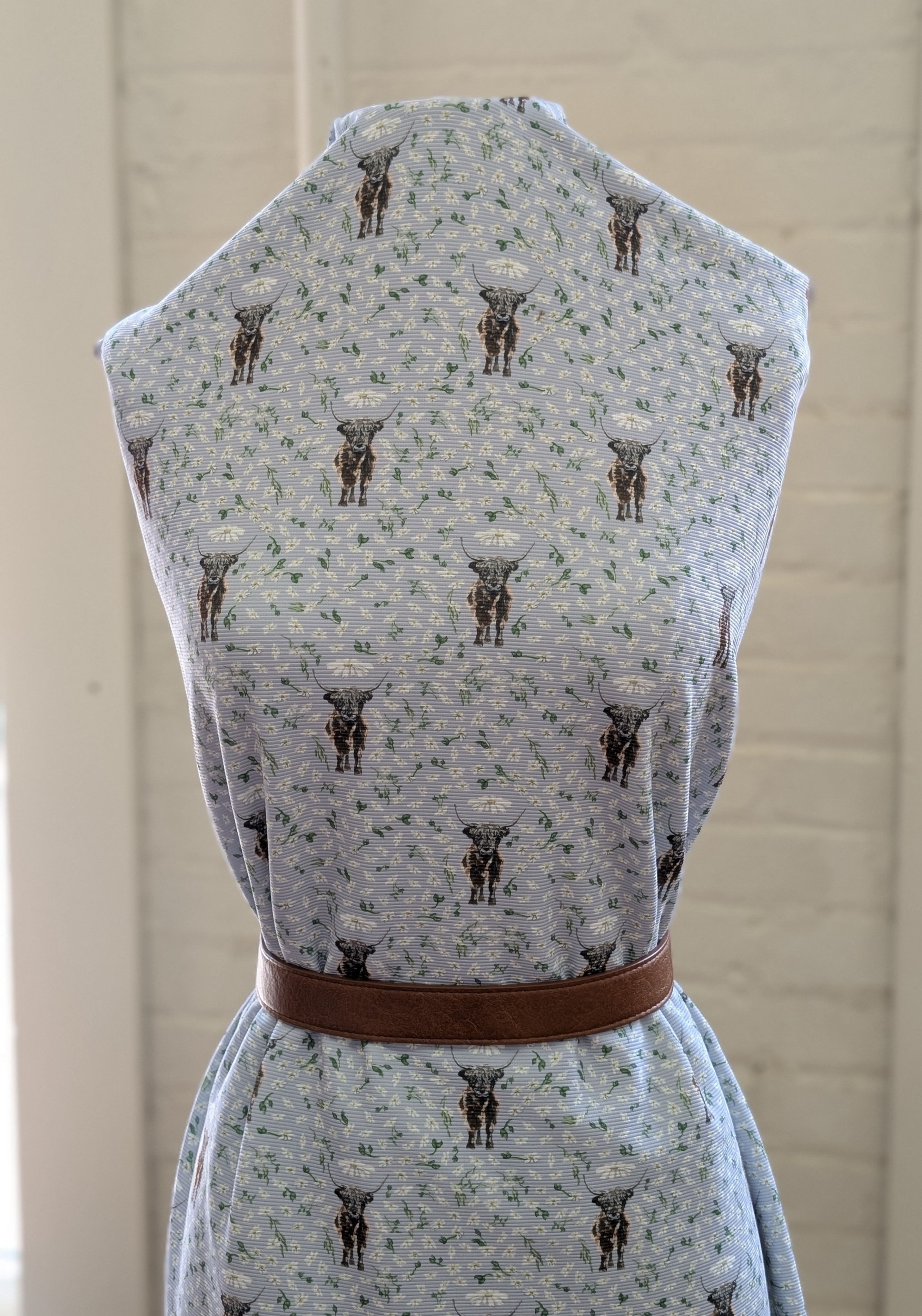 Highland Cow Print Dobby Knit