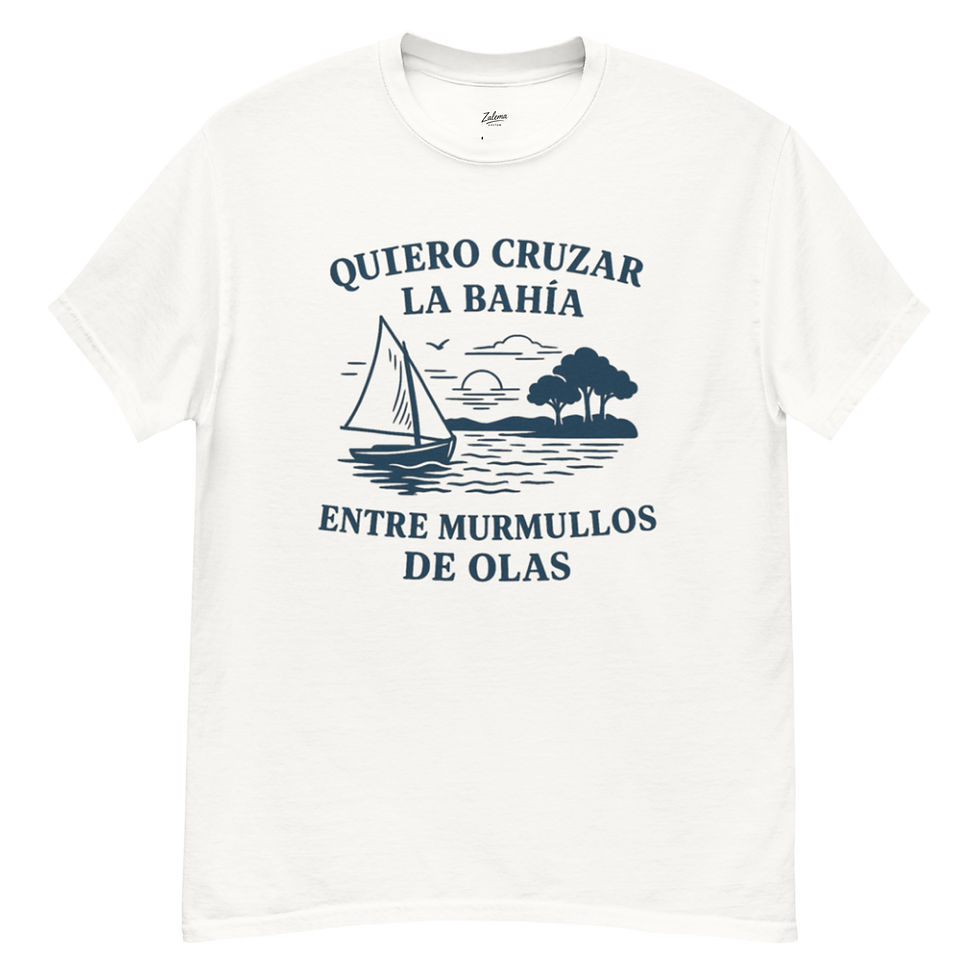Miniatura: Camiseta unisex. Quiero Cruzar la Bahía