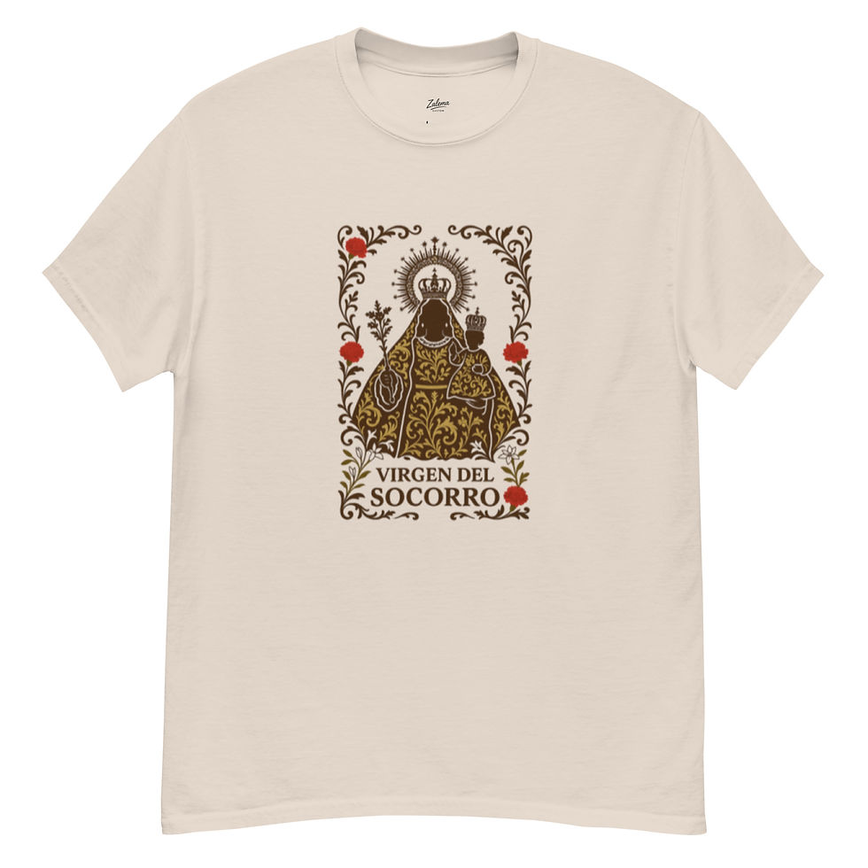 Miniatura: Camiseta unisex. Virgen del Socorro