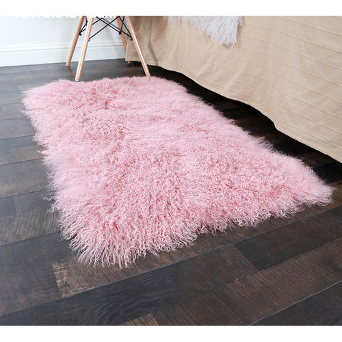 DMD24L Mongolian Lamb Fur Rug daymisfurry