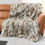 Thumbnail: Patchwork Rabbit Fur Blanket / Throw in Natural Tan