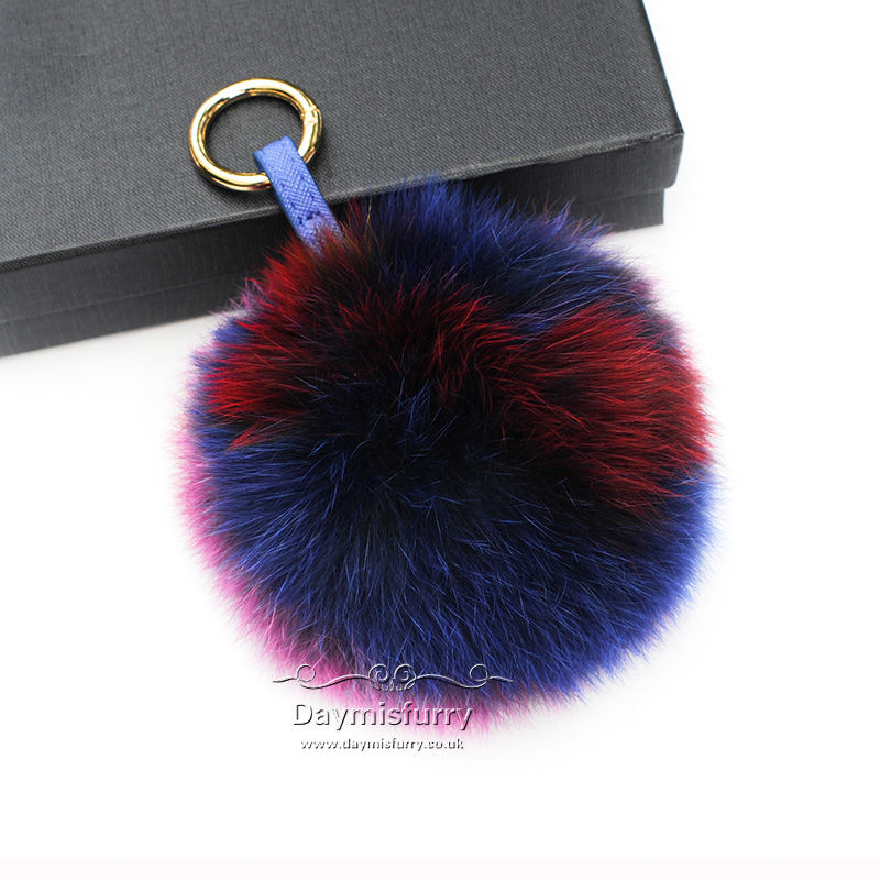 Thumbnail: Fox Fur Ball Easter Egg Bag Charm / Key Ring