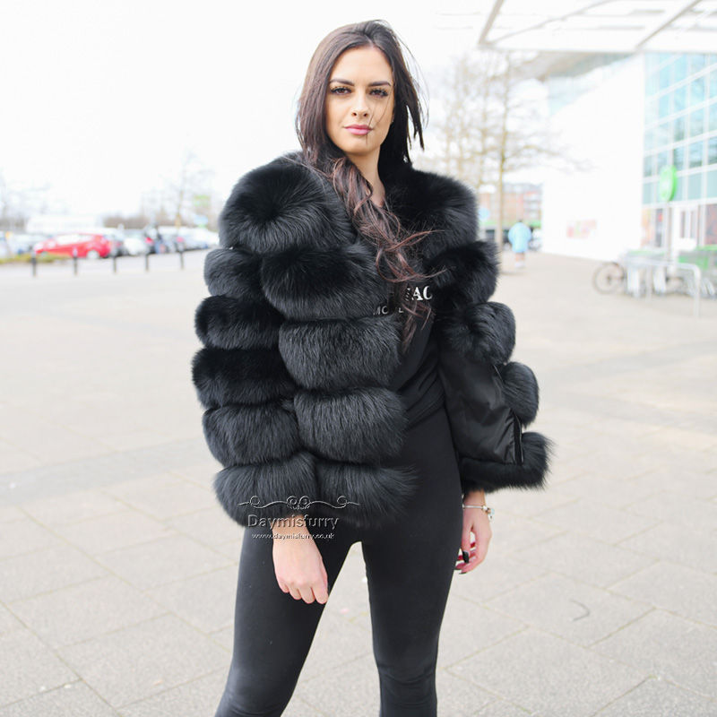 Thumbnail: Fox Fur Jacket  in Black