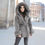 Thumbnail: Wool Blender Mix Jacket With Fox Fur Trim Hood in Grey
