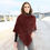 Thumbnail: Knit Rabbit Fur Poncho / Fur Cape
