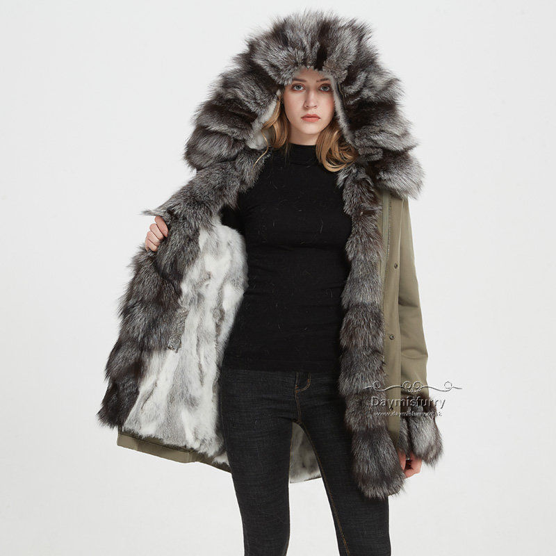 Fur Collar Plush Lining Parka