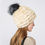 Thumbnail: Rex Rabbit Fur Beanie Hat in Beige