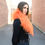 Thumbnail: Mongolian Lamb Fur Collar in Orange