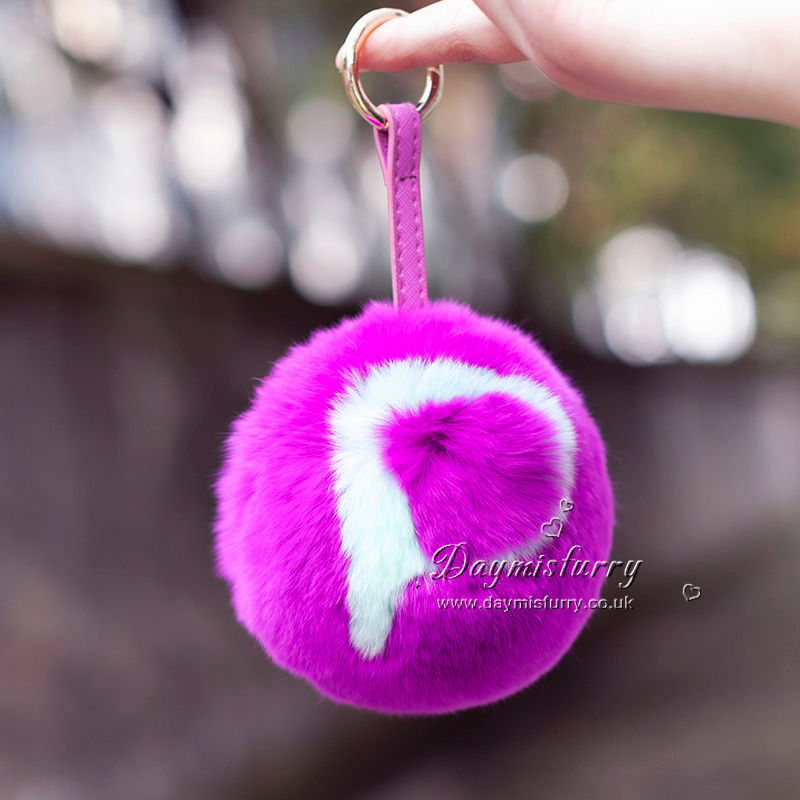 Rex Rabbit Fur Pom Pom Bag Charm