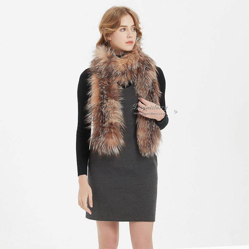 Thumbnail: Knit  Crystal Fox Fur  Scarf