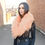 Thumbnail: Mongolian Lamb Fur Collar in Pink