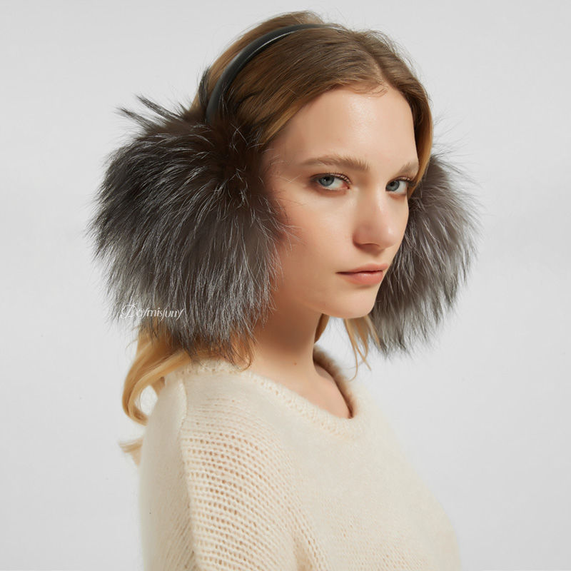 Thumbnail: Silver Fox Fur Earmuff