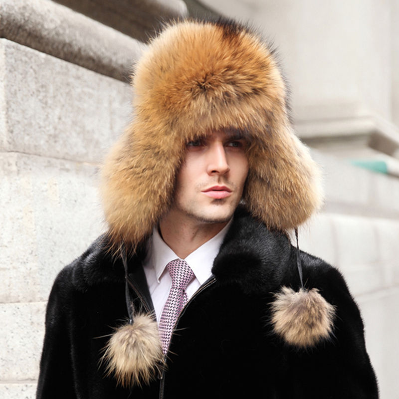 Thumbnail: Unisex Raccoon Fur Hat