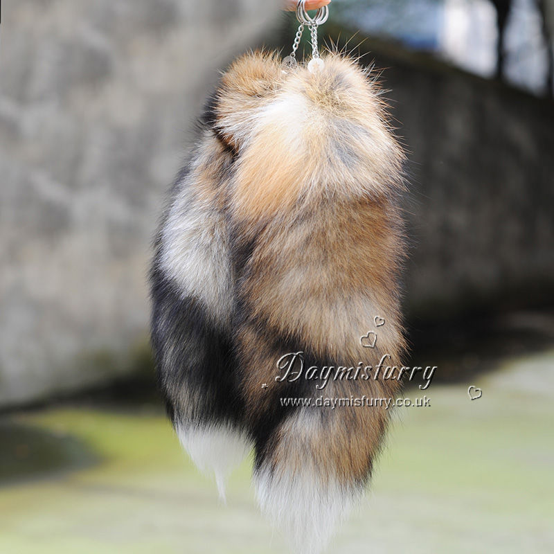 Thumbnail: Red Fox Fur Tail Bag Charm