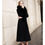 Thumbnail: Cashmere Wool Coat With Fur Collar & Fur Cuffs in Black