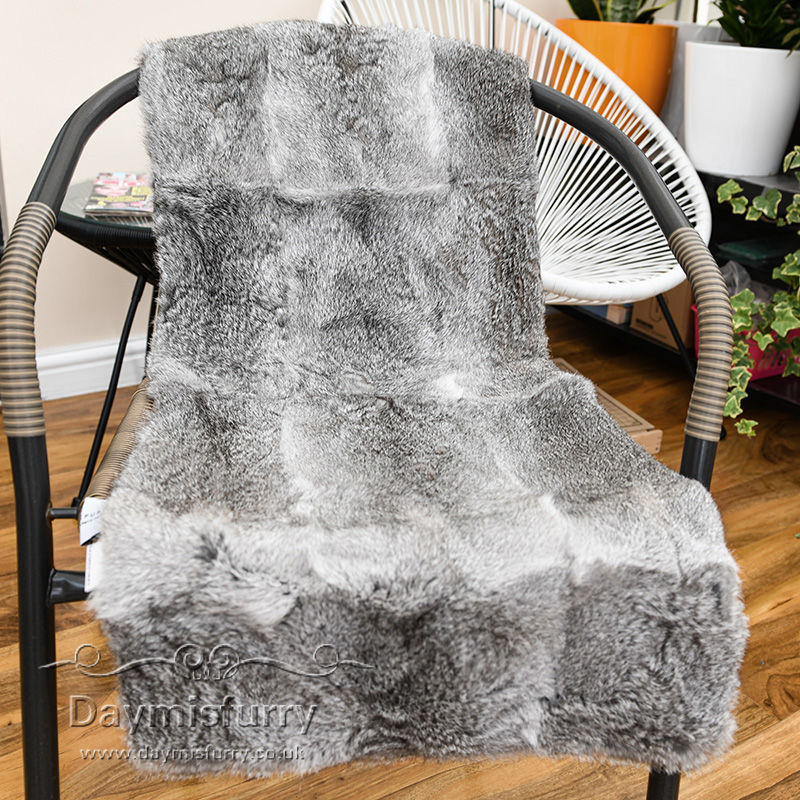 Thumbnail: Full Pelt Rabbit Fur Rug -16"x39.5"