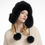 Thumbnail: Unisex Fox Fur Trooper Hat in Black