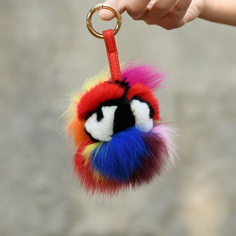 Thumbnail: Fox Fur Bag Charm / Key Ring